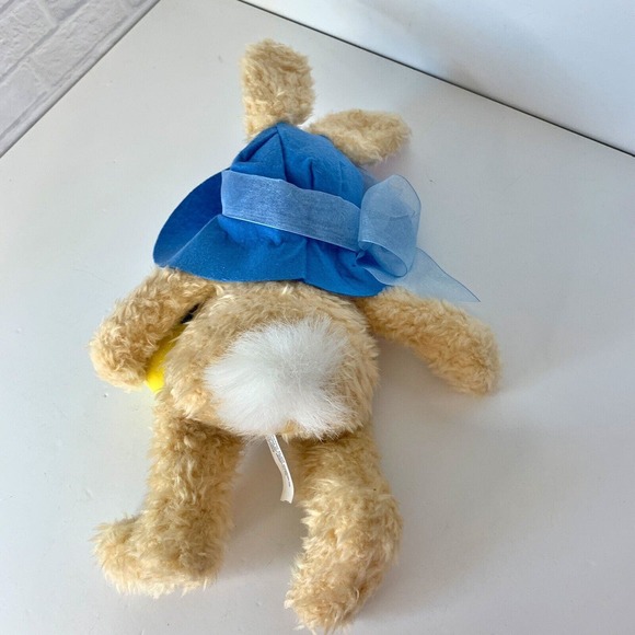 Hares in Hats Easter Bunny Rabbit 12” Beanbag Plush Gibson Greetings 1998 - Picture 5 of 7